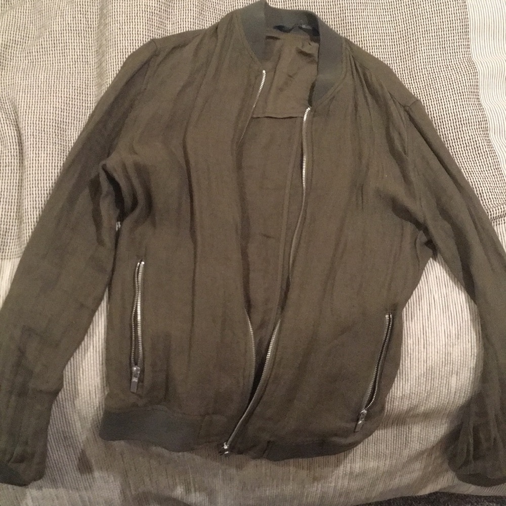 Zara green bomber jacket